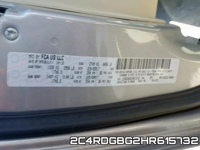 2C4RDGBG2HR615732 фото 2