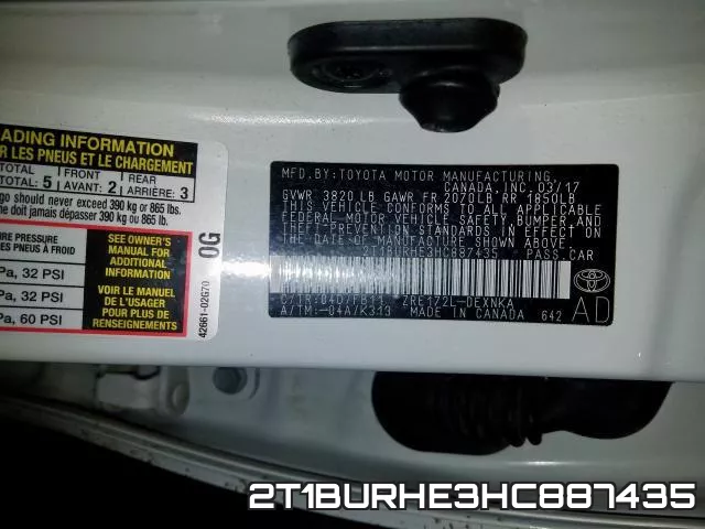 2T1BURHE3HC887435 фото 2