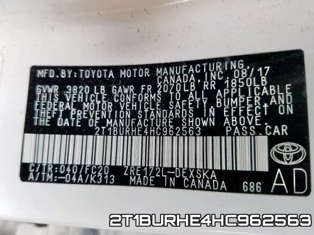 2T1BURHE4HC962563 фото 2