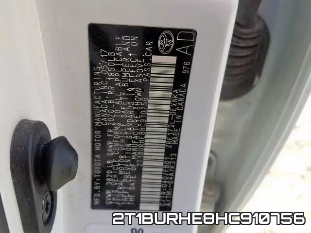 2T1BURHE8HC910756 фото 2