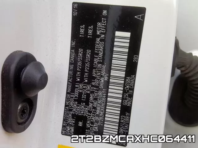 2T2BZMCAXHC064411 фото 2
