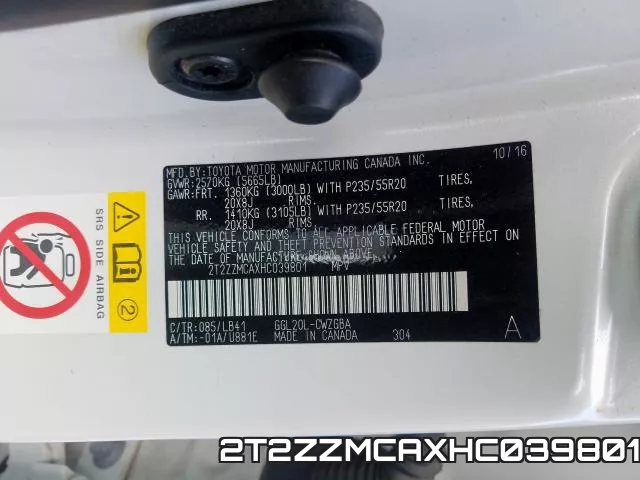 2T2ZZMCAXHC039801 фото 2