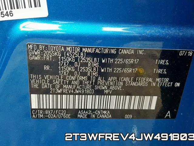 2T3WFREV4JW491803 фото 2
