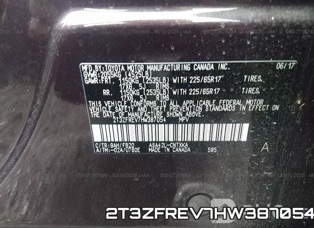 2T3ZFREV7HW387054 фото 10