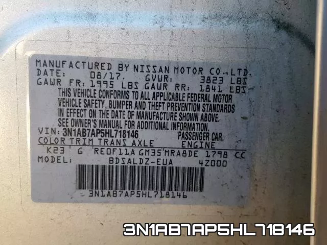 3N1AB7AP5HL718146 фото 2