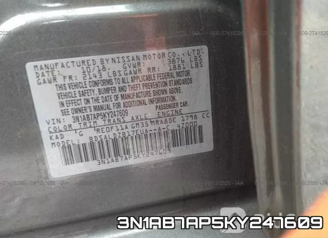 3N1AB7AP5KY247609 фото 10