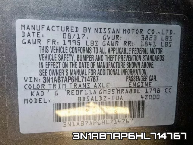 3N1AB7AP6HL714767 фото 2