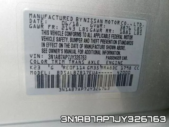 3N1AB7AP7JY326763 фото 2
