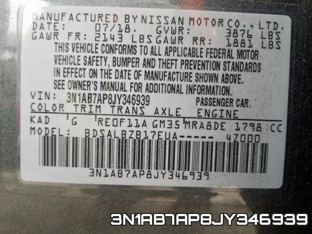 3N1AB7AP8JY346939 фото 2