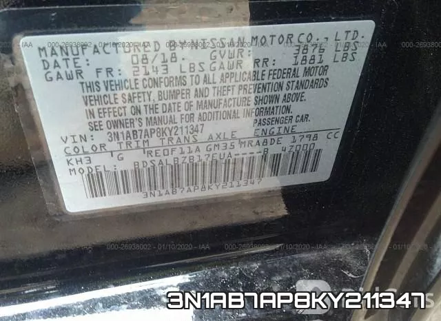 3N1AB7AP8KY211347 фото 10