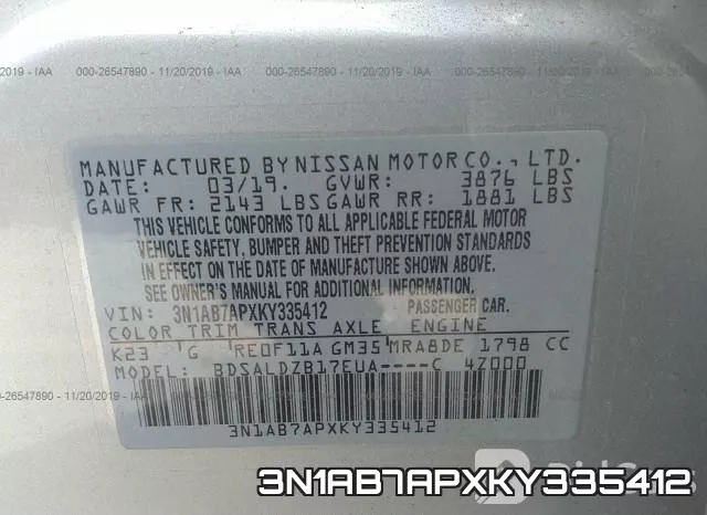 3N1AB7APXKY335412 фото 10