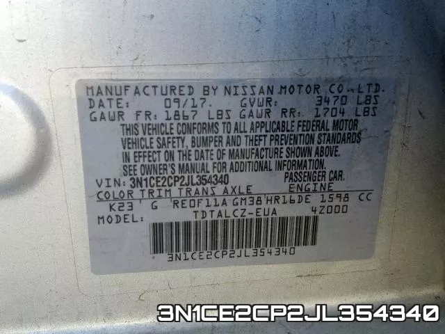 3N1CE2CP2JL354340 фото 2