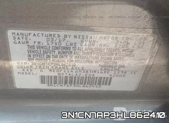 3N1CN7AP3HL862410 фото 10