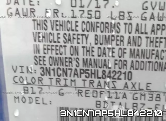 3N1CN7AP5HL842210 фото 10
