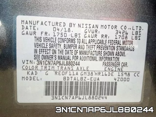 3N1CN7AP6JL880244 фото 2