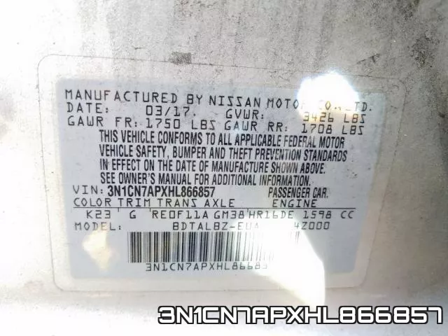 3N1CN7APXHL866857 фото 2