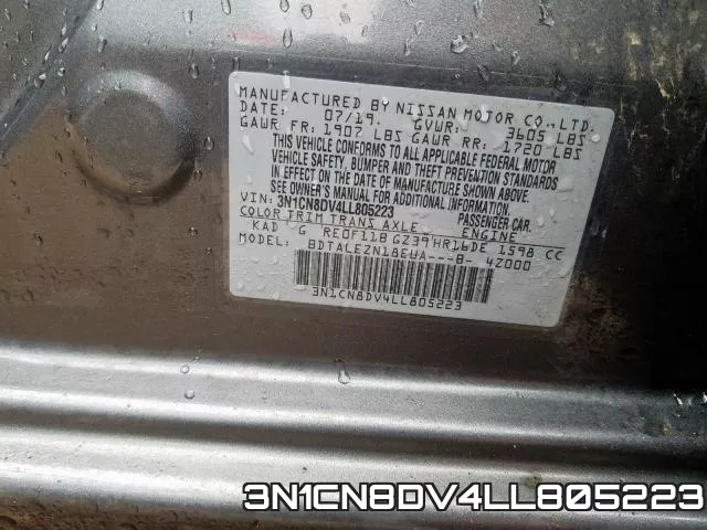 3N1CN8DV4LL805223 фото 2
