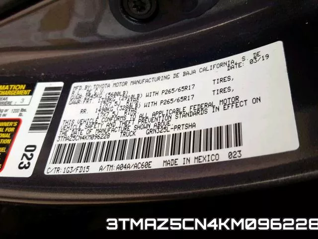 3TMAZ5CN4KM096228 фото 2