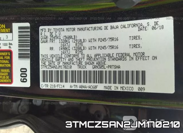 3TMCZ5AN2JM170210 фото 10