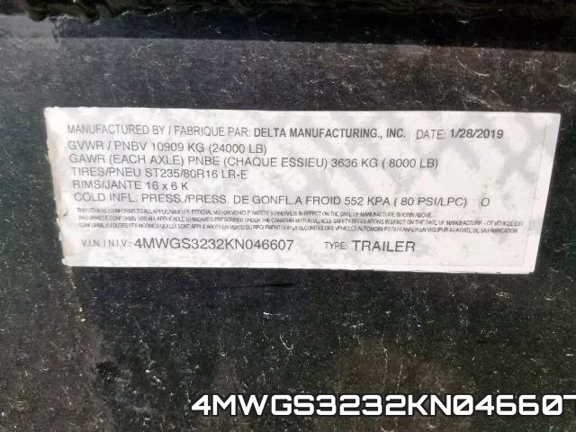 4MWGS3232KN046607 фото 2