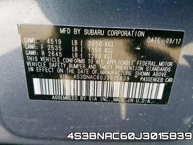 4S3BNAC60J3015839 фото 2
