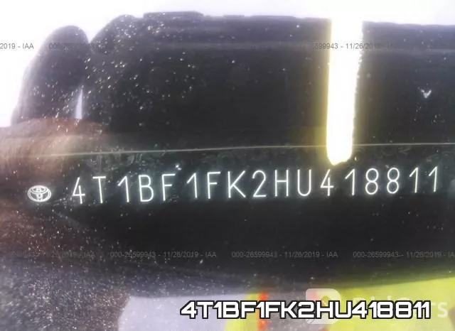 4T1BF1FK2HU418811 фото 10