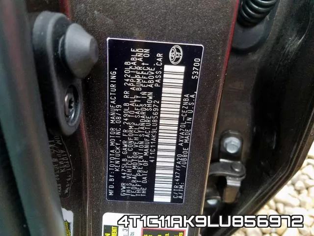 4T1C11AK9LU856972 фото 2