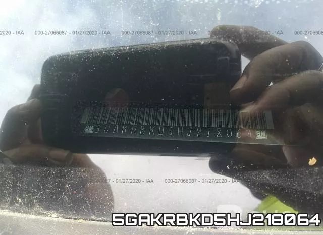 5GAKRBKD5HJ218064 фото 10