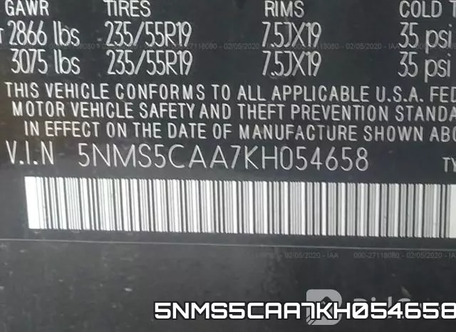 5NMS5CAA7KH054658 фото 10