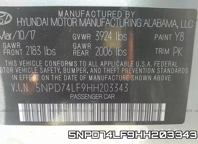 5NPD74LF9HH203343 фото 10