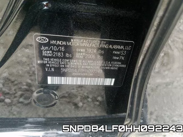 5NPD84LF0HH092243 фото 2