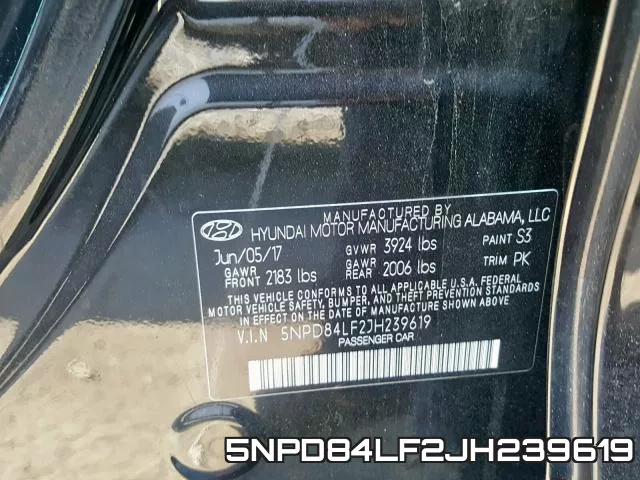 5NPD84LF2JH239619 фото 2