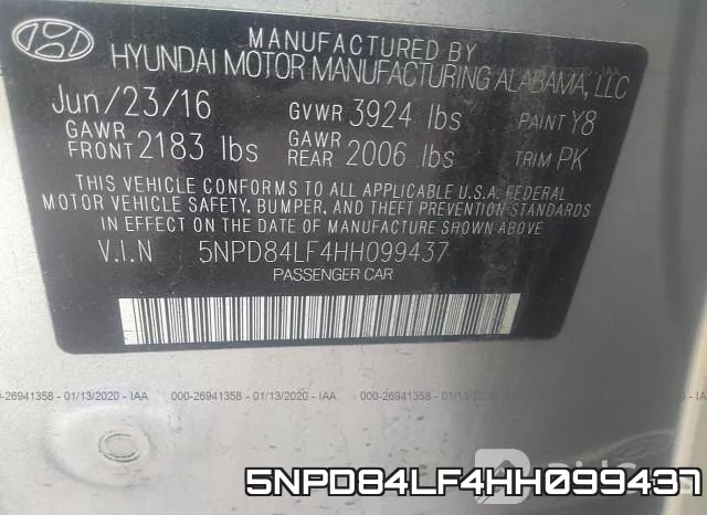 5NPD84LF4HH099437 фото 10