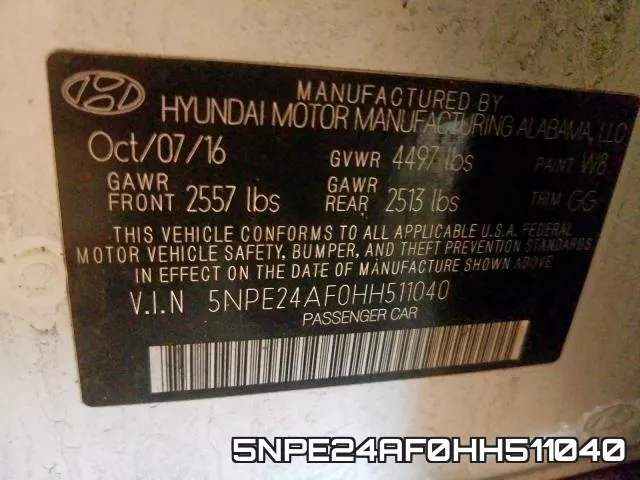 5NPE24AF0HH511040 фото 2