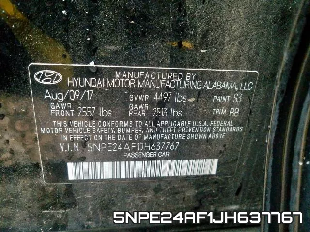 5NPE24AF1JH637767 фото 2