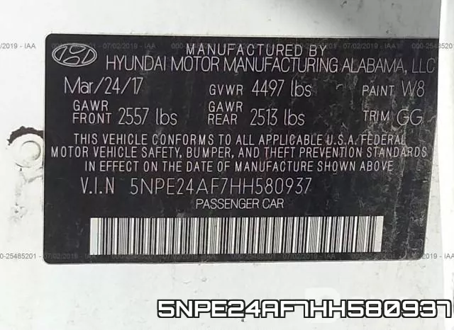 5NPE24AF7HH580937 фото 10