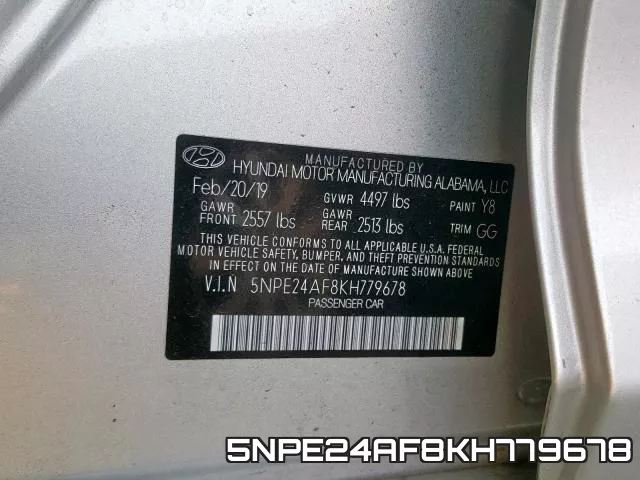 5NPE24AF8KH779678 фото 2