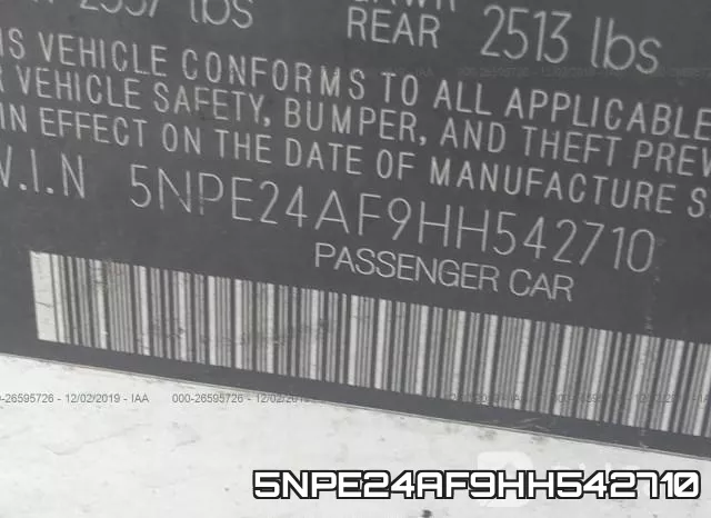 5NPE24AF9HH542710 фото 10