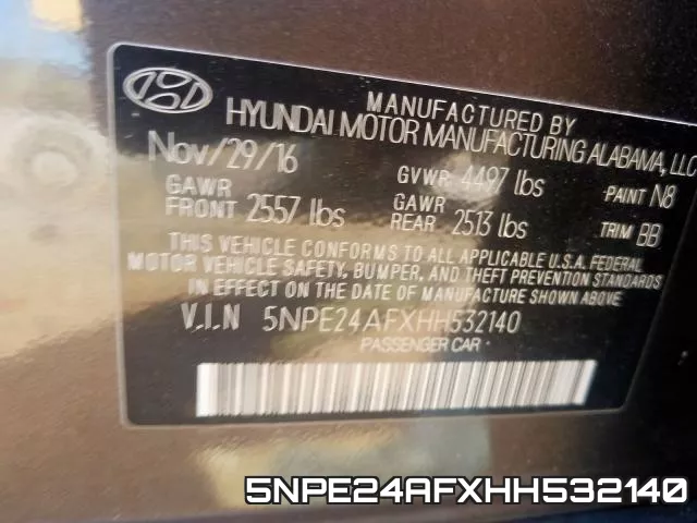 5NPE24AFXHH532140 фото 2