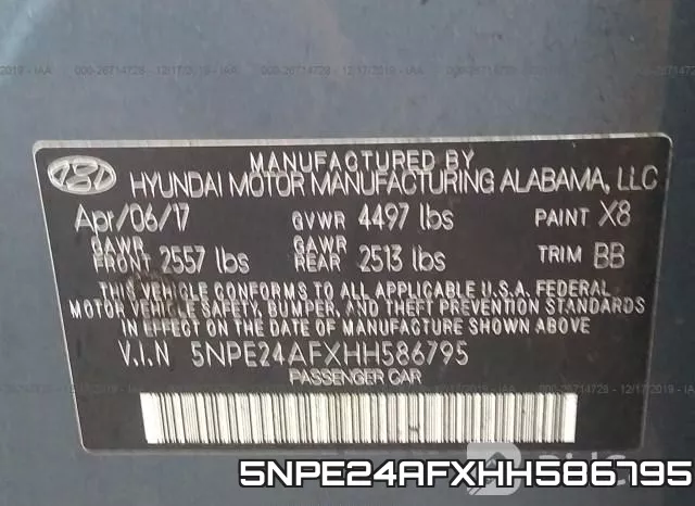 5NPE24AFXHH586795 фото 10