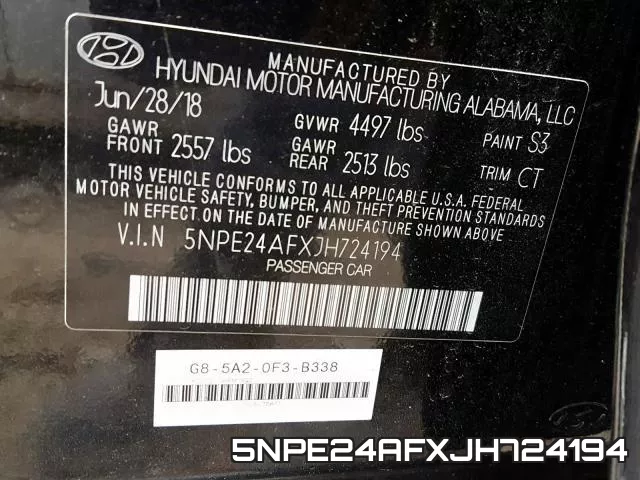5NPE24AFXJH724194 фото 2