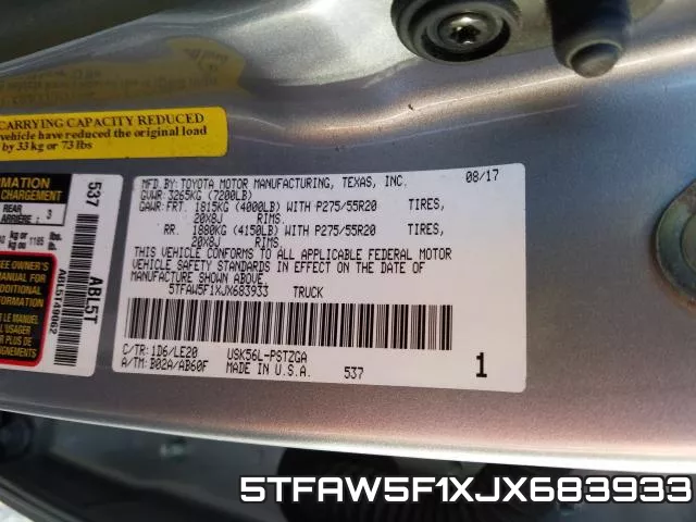 5TFAW5F1XJX683933 фото 2