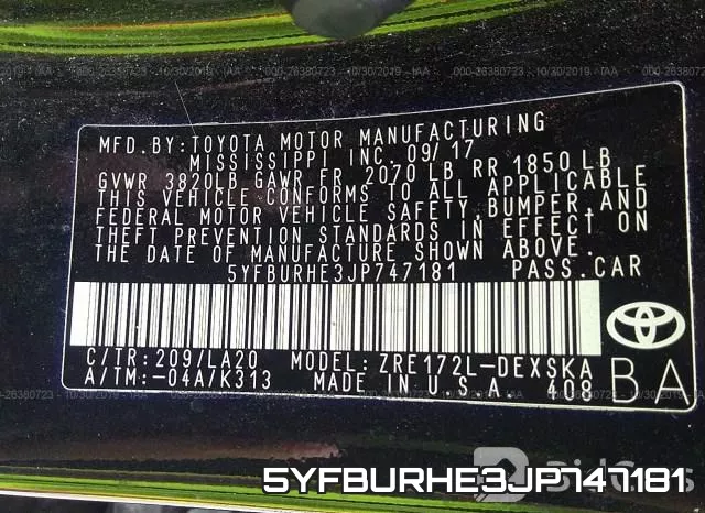 5YFBURHE3JP747181 фото 10