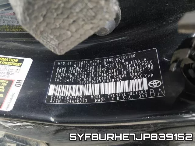 5YFBURHE7JP839152 фото 2