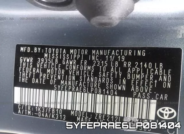5YFEPRAE6LP081404 фото 10