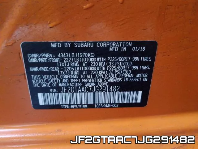 JF2GTAAC7JG291482 фото 2