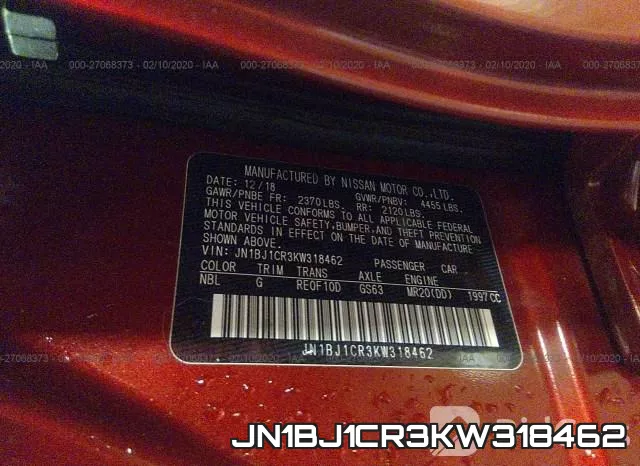 JN1BJ1CR3KW318462 фото 10