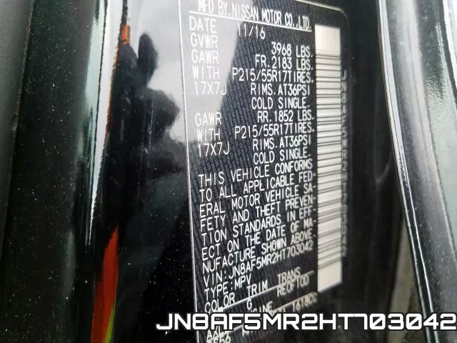 JN8AF5MR2HT703042 фото 2