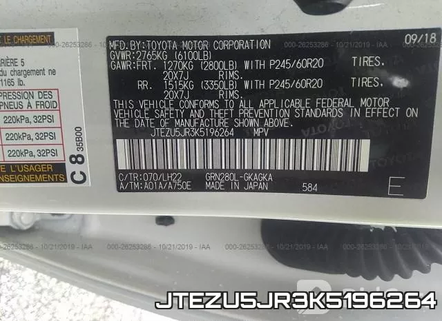JTEZU5JR3K5196264 фото 10