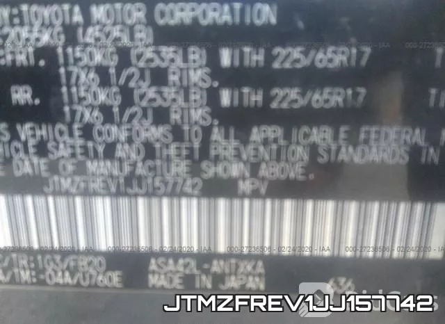 JTMZFREV1JJ157742 фото 10